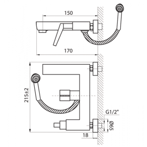 Смеситель Ahti Lappi LP405001 хром схема
