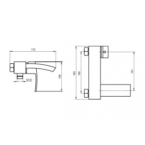 Смеситель Ahti Mikkeli MK405001S хром схема