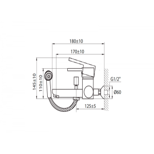 Смеситель Ahti Polar circle PC405001 хром схема
