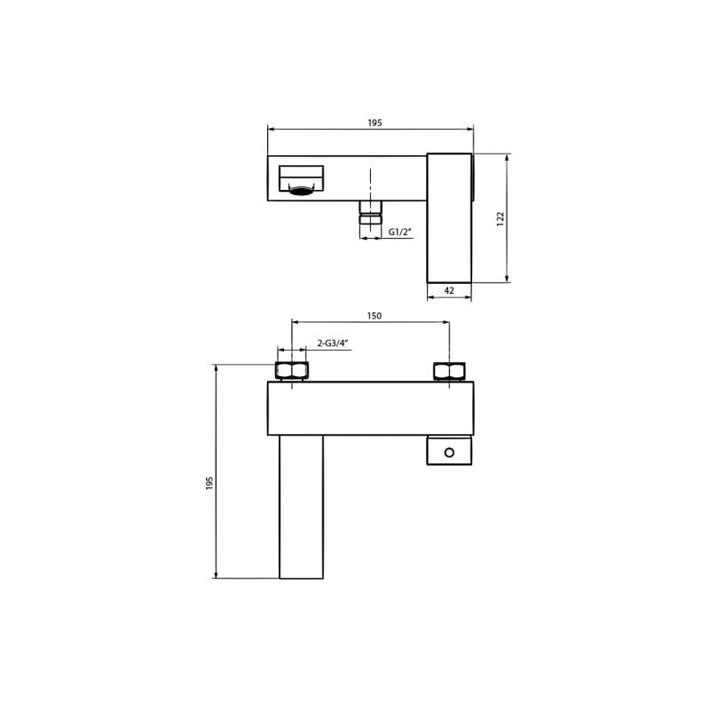 Смеситель Ahti Rauma RM405001 хром схема