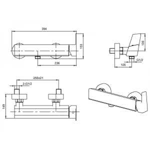 Смеситель Ahti Helsinki HE305000 золотой/белый схема
