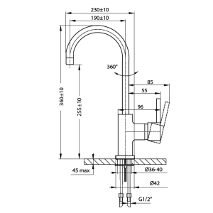 Смеситель Ahti Satakunta SK103011 хром схема