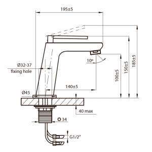 Смеситель Ahti Lappi LP201001 хром схема