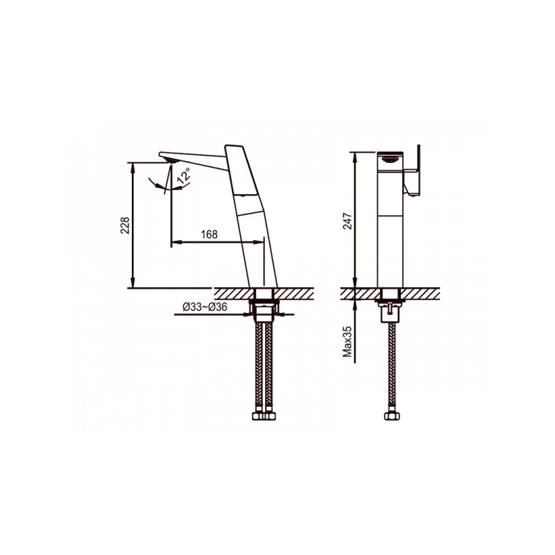 Смеситель Ahti Helsinki HE202001 золотой/белый схема