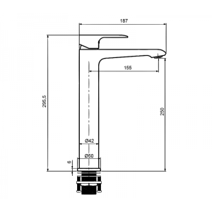 Смеситель Ahti Ivalo IL202001 хром схема
