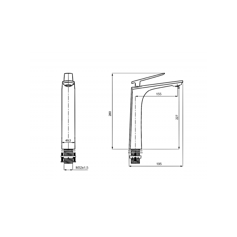 Смеситель Ahti Pori PR202001 хром схема