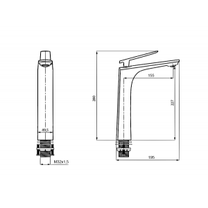 Смеситель Ahti Pori PR202001 хром схема