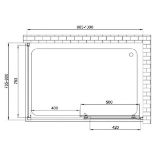 Душевой уголок Vincea Alpha 100x80 VSR-3AL8010CL параметры