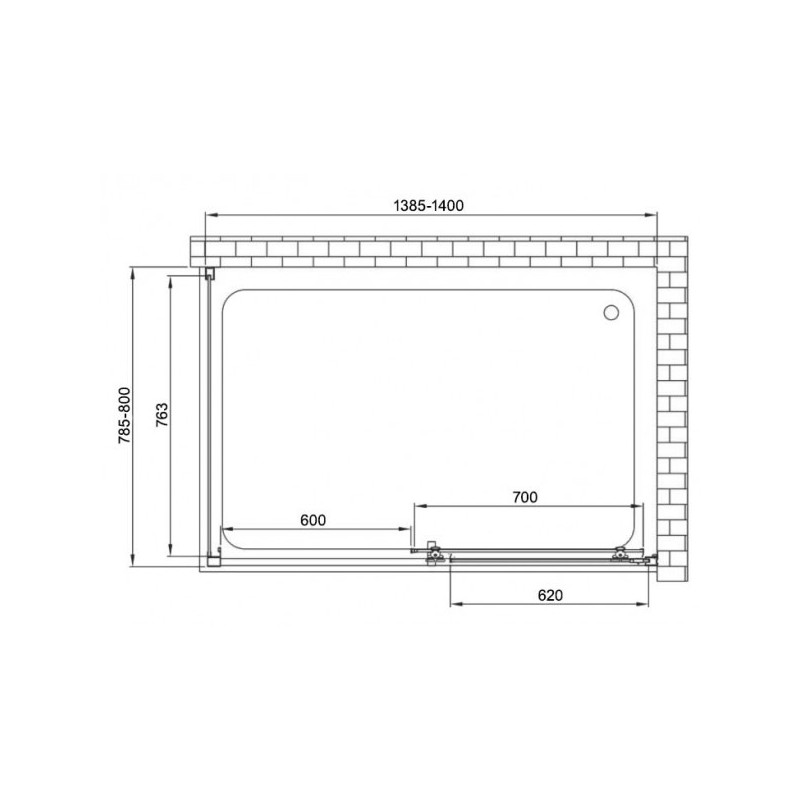 Душевой уголок Vincea Alpha 140x80 VSR-3AL8014CL п