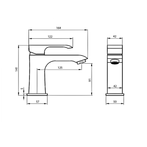 Смеситель Ahti Kerava KA201001 розовое золото схема
