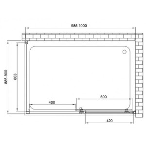 Душевой уголок Vincea Alpha 100x90 VSR-3AL9010CL параметры