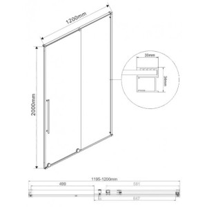 Душевая дверь Vincea Arno VPS-1A120CL параметры