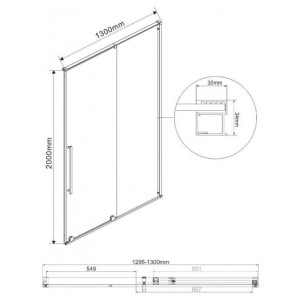 Душевая дверь Vincea Arno VPS-1A130CL параметры