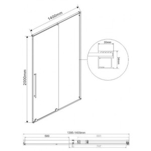 Душевая дверь Vincea Arno VPS-1A140CL параметры