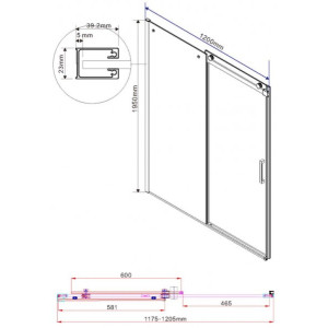 Душевая дверь Vincea Como VPS-1C120CL параметры