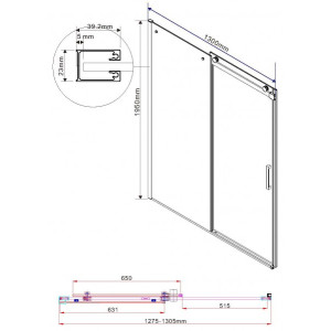 Душевая дверь Vincea Como VPS-1C130CL параметры