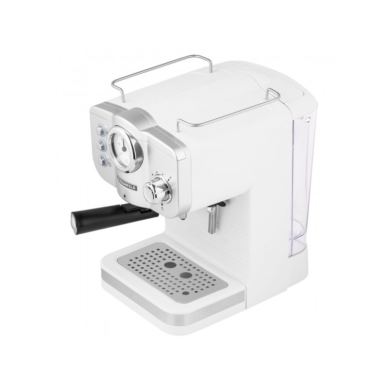 Кофеварка Maunfeld MF-735WH Pro сбоку