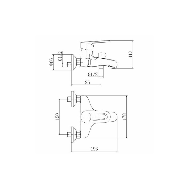 Смеситель Fashun A3268 хром схем