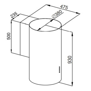 Вытяжка HOMSair Fly 1000SD 39 Inox размеры