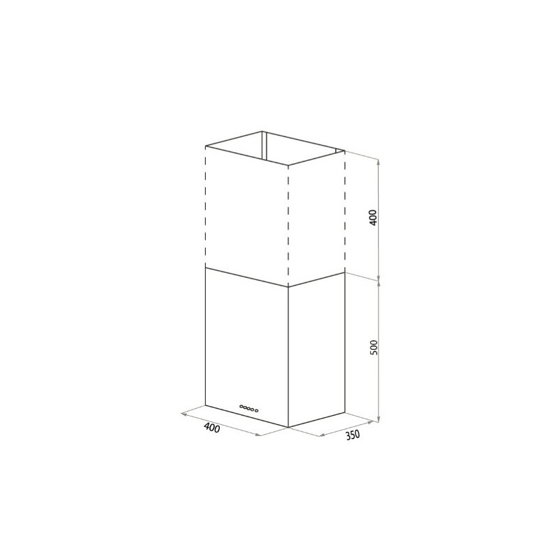 Вытяжка HOMSair Phlox Push 40 Inox размеры