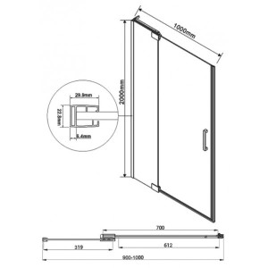 Душевая дверь Vincea Extra VDP-1E9010CL параметры