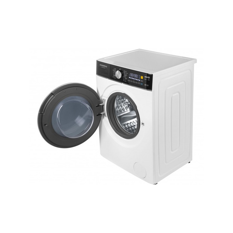 Стиральная машина Maunfeld MFWD14106WH03 с открытой дверью