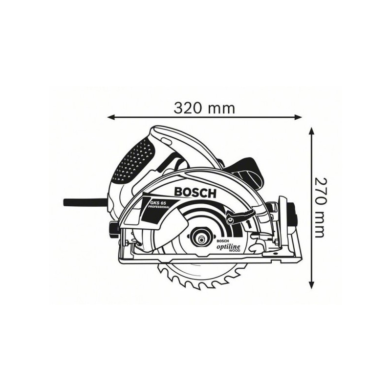 Циркулярная пила Bosch GKS 65 0.601.667.000 схема