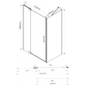 Душевой уголок Vincea Extra 120x90 VSR-1E111290CL параметры