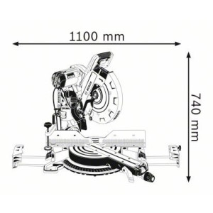 Торцовочная пила Bosch GCM 12 GDL 0.601.B23.600 схема