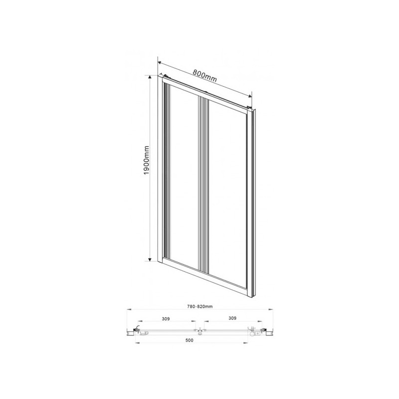 Душевая дверь Vincea Garda VDB-1G800CL параметры