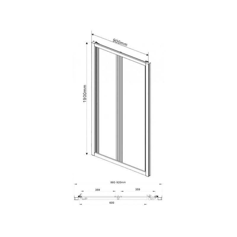 Душевая дверь Vincea Garda VDB-1G900CL параметры