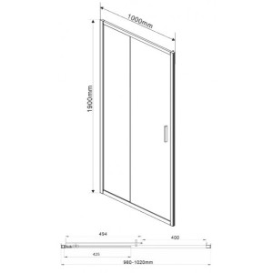 Душевая дверь Vincea Garda VDS-1G100CL параметры