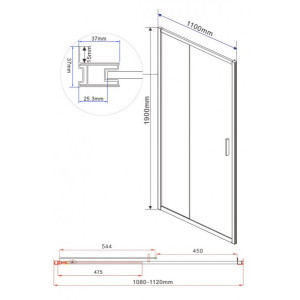 Душевая дверь Vincea Garda VDS-1G110CL параметры