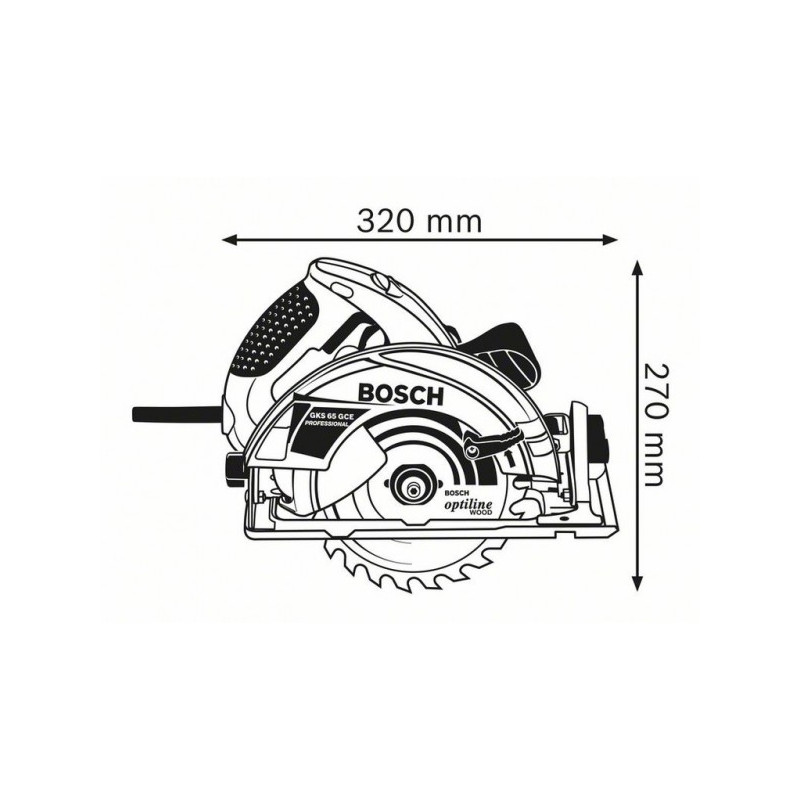 Циркулярная пила Bosch GKS 65 GCE 0.601.668.900 схема