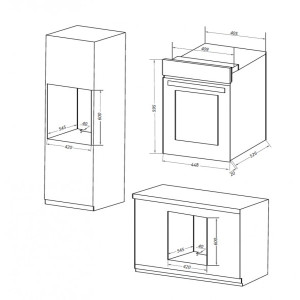 Электрический духовой шкаф Maunfeld EOEF516RBG Black схема