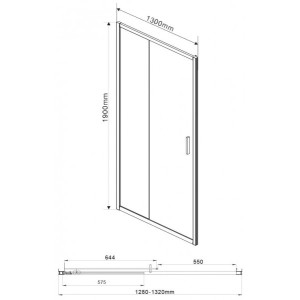 Душевая дверь Vincea Garda VDS-1G130CL параметры
