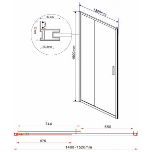 Душевая дверь Vincea Garda VDS-1G150CL параметры