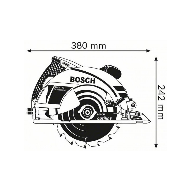 Циркулярная пила Bosch GKS 190 0.601.623.000 схема