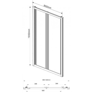 Душевая дверь Vincea Garda VDB-1G900CH параметры