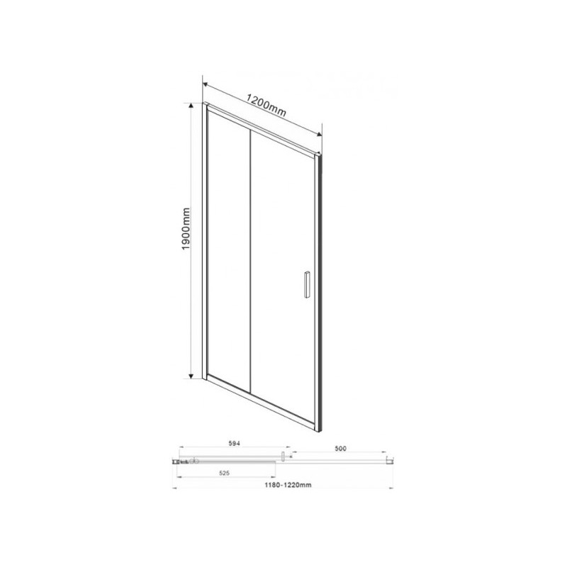 Душевая дверь Vincea Garda VDS-1G120CH параметры