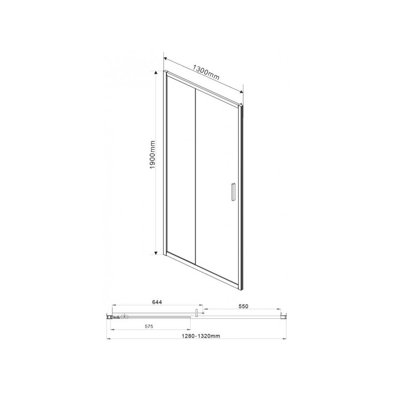 Душевая дверь Vincea Garda VDS-1G130CH параметры