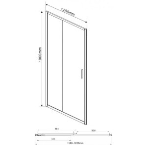 Душевая дверь Vincea Garda VDS-1G120CGB параметры