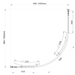 Душевой уголок Vincea Garda 100x100 VSQ-1G100CH размеры