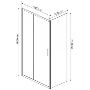 Душевой уголок Vincea Garda 110x80 VSR-1G8011CH параметры