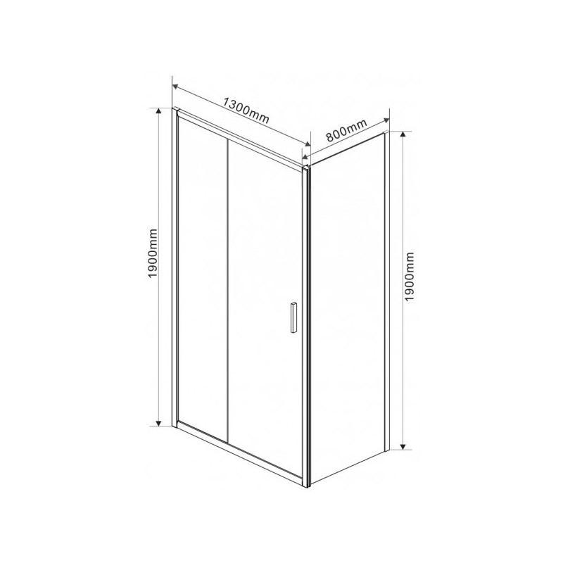Душевой уголок Vincea Garda 130x80 VSR-1G8013CLB параметры
