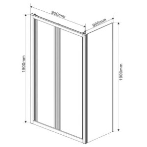 Душевой уголок Vincea Garda 90x90 VSR-1G9090CL параметры