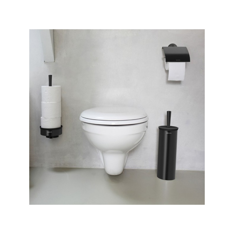 Держатель для туалетной бумаги Brabantia Profile черный монтаж