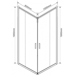 Душевой уголок Vincea Garda 100x80 VSS-1G8010CLB параметры