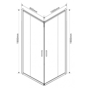 Душевой уголок Vincea Garda 100x90 VSS-1G9010CLB параметры