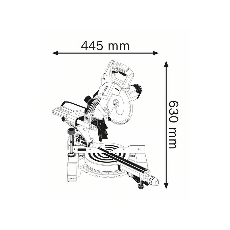 Торцовочная пила Bosch GCM 800 SJ 0.601.B19.000 схема
